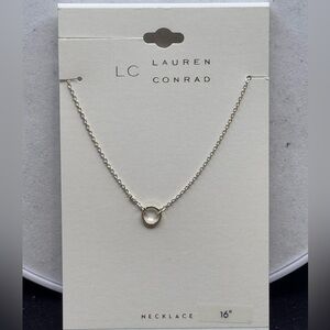 LC Lauren Conrad Silver Tone Circle Necklace